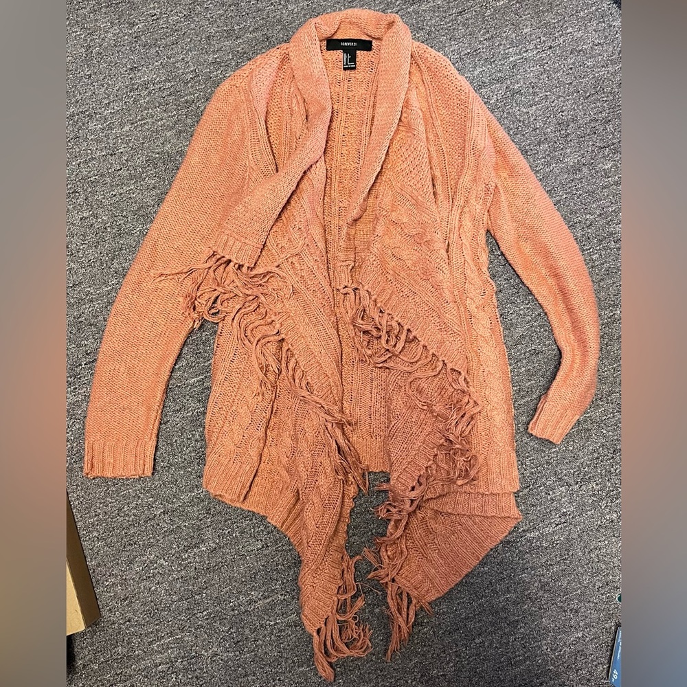 Fringe Cardigan Sweater